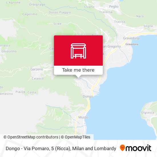 Dongo - Via Pomaro, 5 (Ricca) map