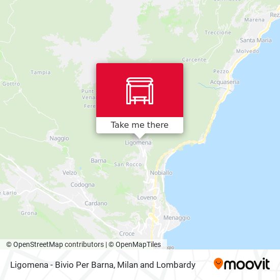 Ligomena - Bivio Per Barna map