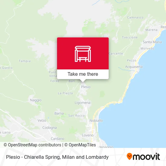 Plesio - Chiarella Spring map