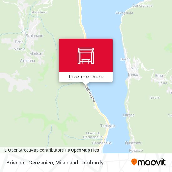 Brienno - Genzanico map