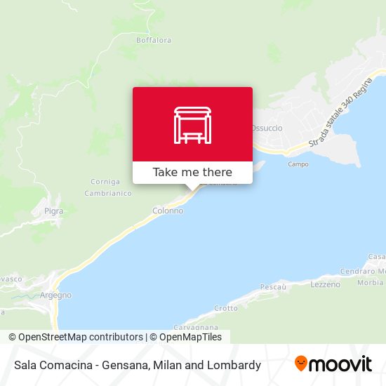 Sala Comacina - Gensana map