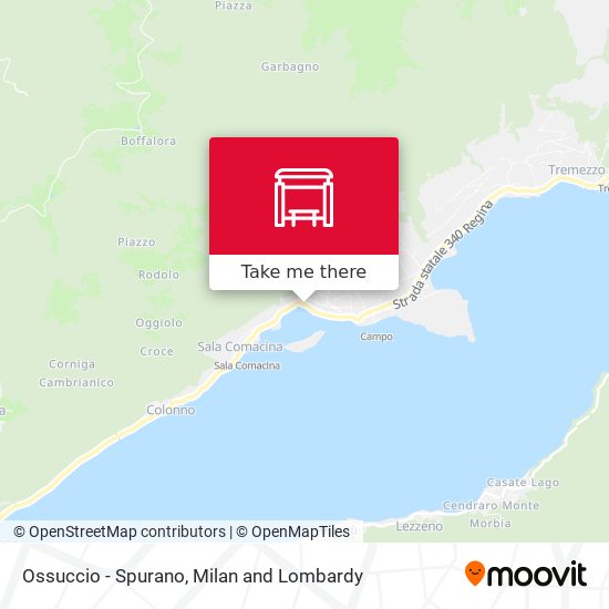 Ossuccio - Spurano map