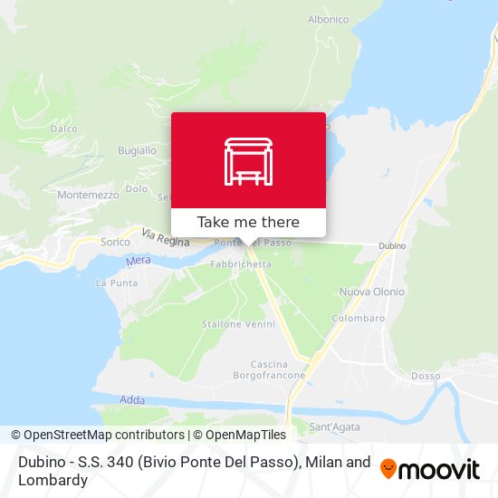 Dubino - S.S. 340 (Bivio Ponte Del Passo) map