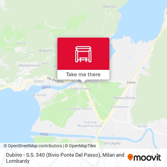 Dubino - S.S. 340 (Bivio Ponte Del Passo) map