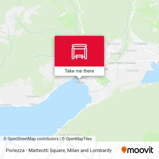 Porlezza - Matteotti Square map