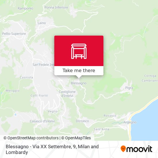 Blessagno - Via XX Settembre, 9 map
