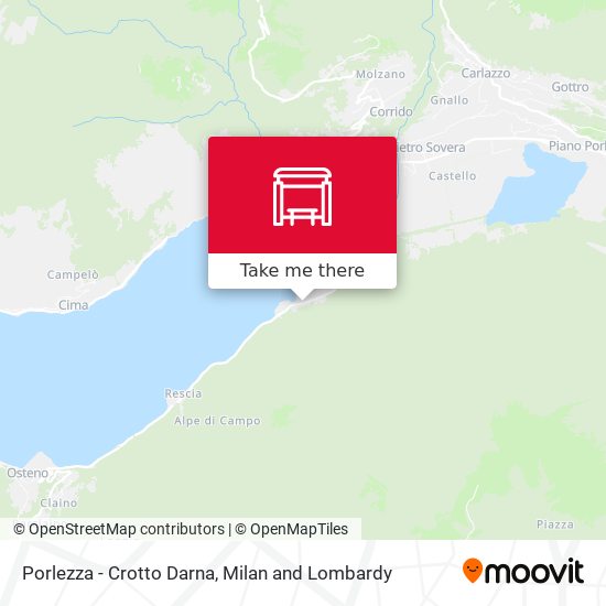 Porlezza - Crotto Darna map