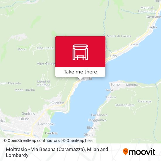 Moltrasio - Via Besana (Caramazza) map