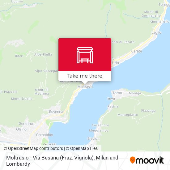 Moltrasio - Via Besana (Fraz. Vignola) map