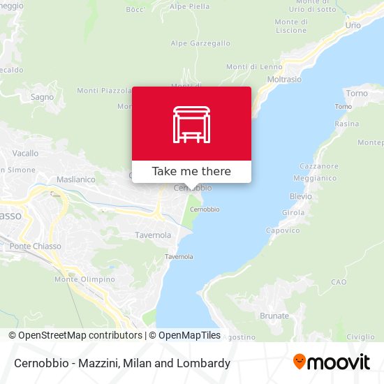 Cernobbio - Mazzini map