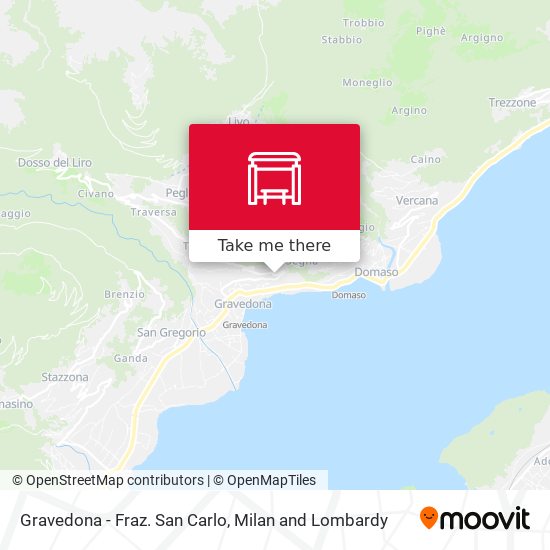 Gravedona - Fraz. San Carlo map