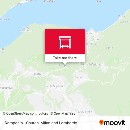 Ramponio - Church map