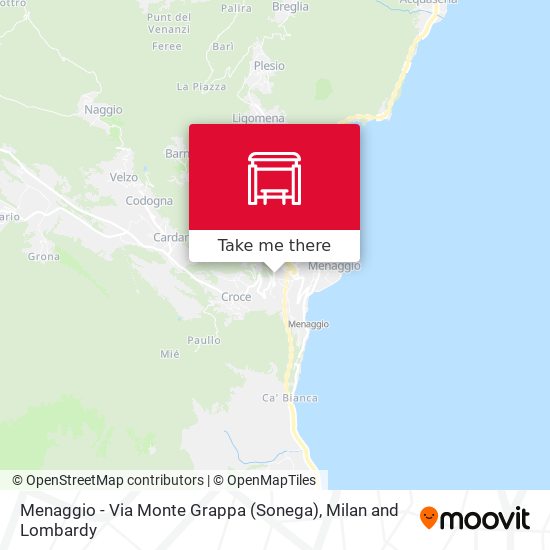 Menaggio - Via Monte Grappa (Sonega) map