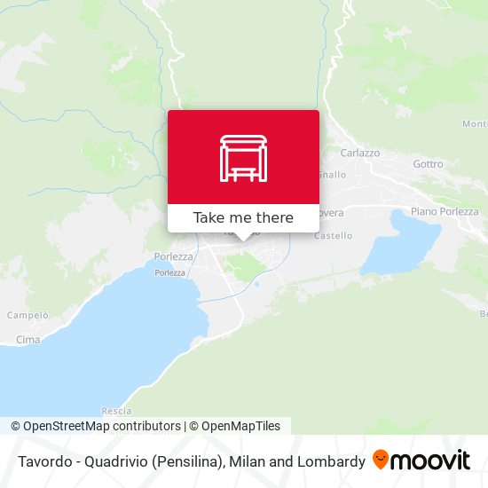 Tavordo - Quadrivio (Pensilina) map