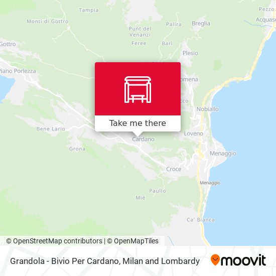 Grandola - Bivio Per Cardano map