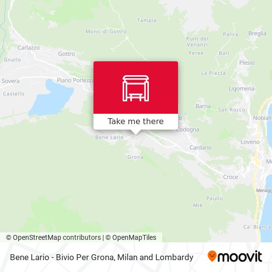 Bene Lario - Bivio Per Grona map