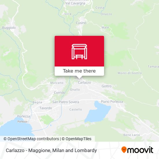 Carlazzo - Maggione map