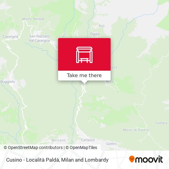 Cusino - Località Paldà map
