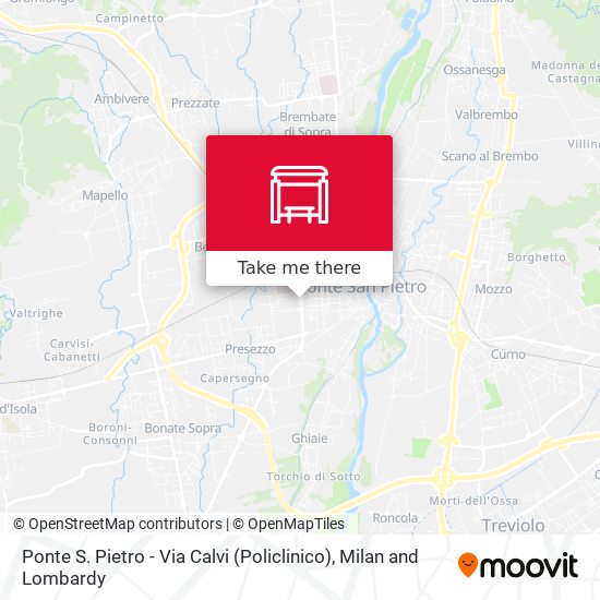 Ponte S. Pietro - Via Calvi (Policlinico) map