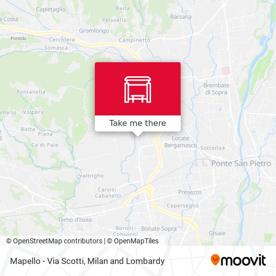 Mapello - Via Scotti map