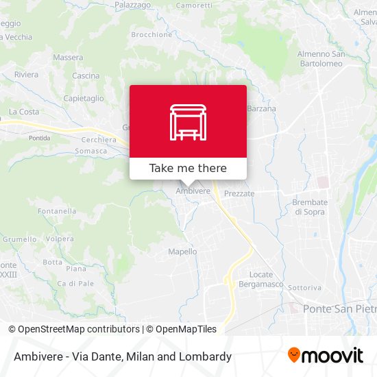 Ambivere - Via Dante map