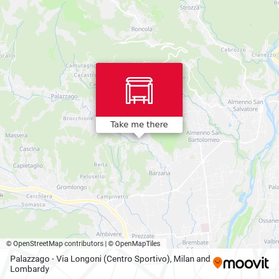 Palazzago - Via Longoni (Centro Sportivo) map