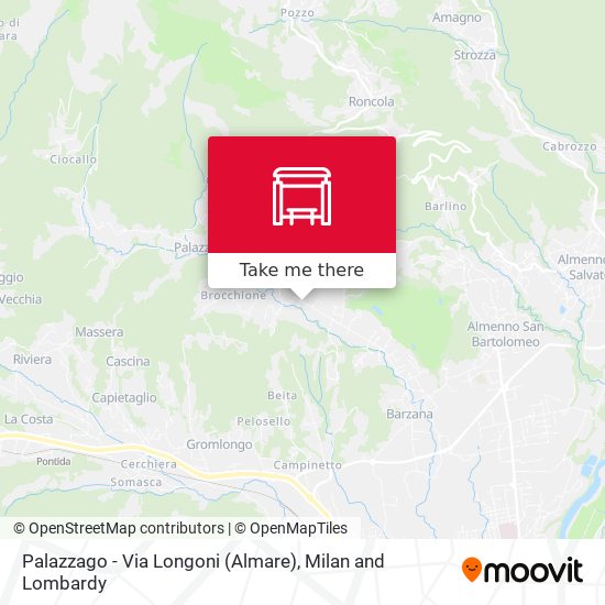 Palazzago - Via Longoni (Almare) map