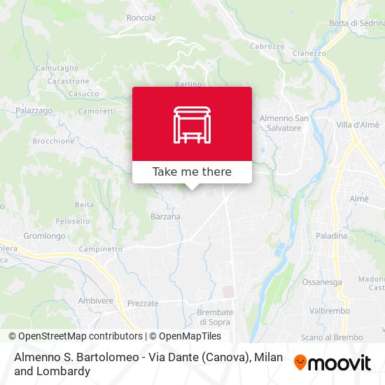 Almenno S. Bartolomeo - Via Dante (Canova) map