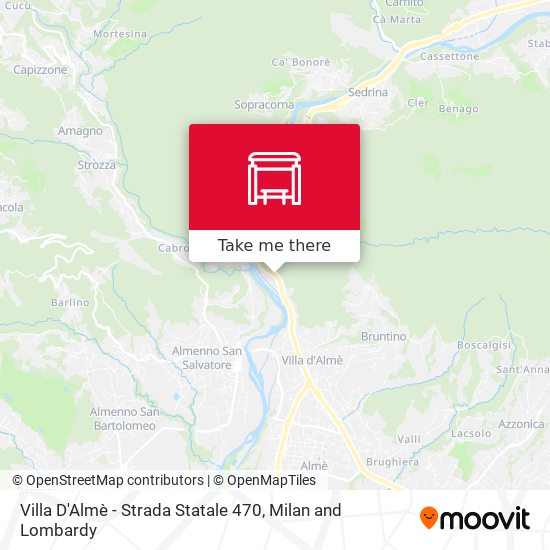Villa D'Almè - Strada Statale 470 map