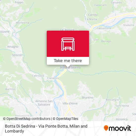Botta Di Sedrina - Via Ponte Botta map