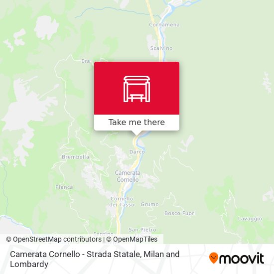 Camerata Cornello - Strada Statale map