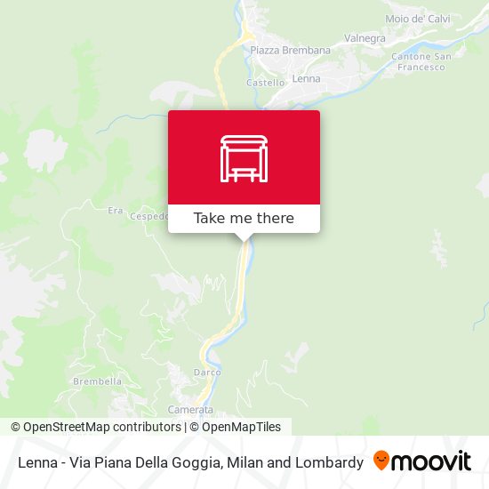 Lenna - Via Piana Della Goggia map