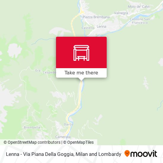 Lenna - Via Piana Della Goggia map