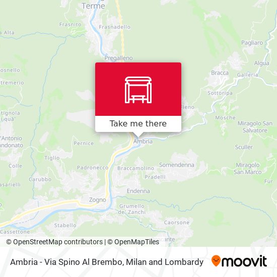 Ambria - Via Spino Al Brembo map