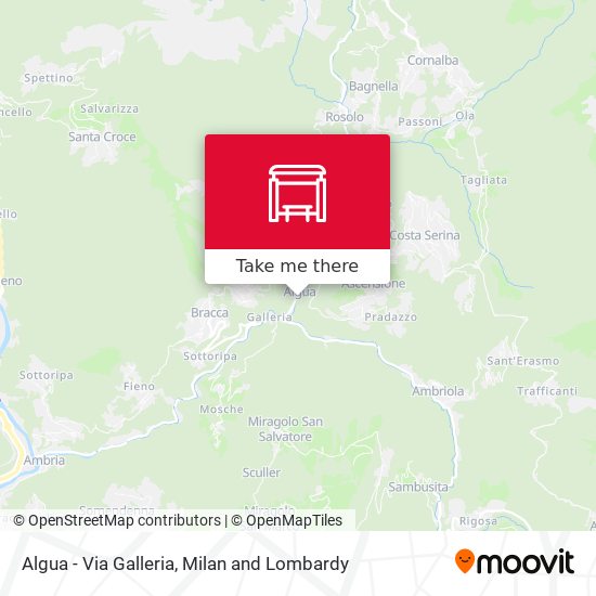 Algua - Via Galleria map