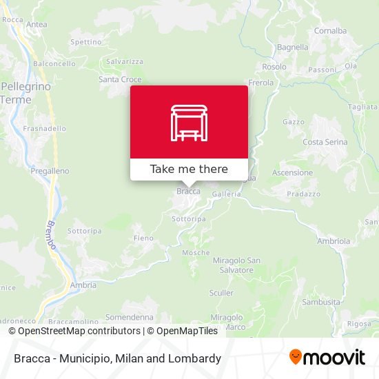 Bracca - Municipio map