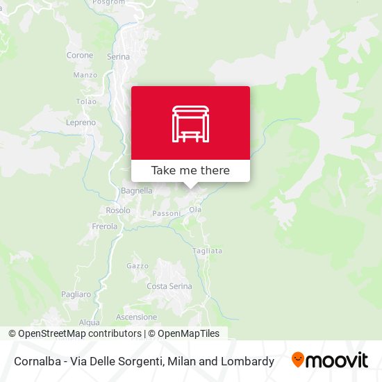 Cornalba - Via Delle Sorgenti map