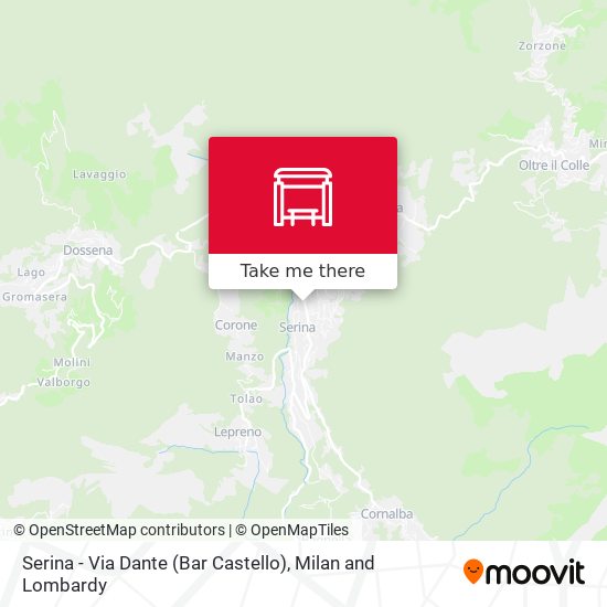 Serina - Via Dante (Bar Castello) map
