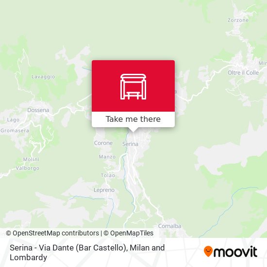 Serina - Via Dante (Bar Castello) map