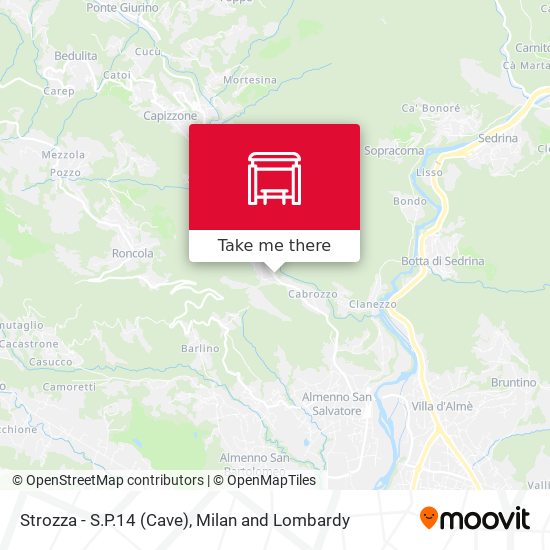 Strozza - S.P.14 (Cave) map