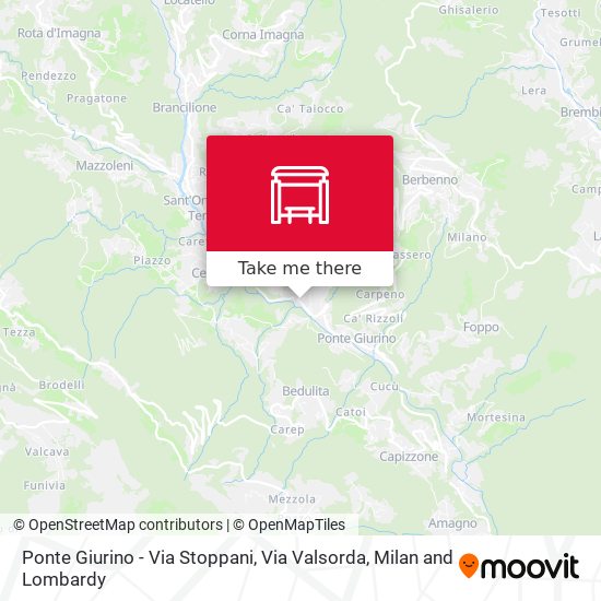 Ponte Giurino - Via Stoppani, Via Valsorda map