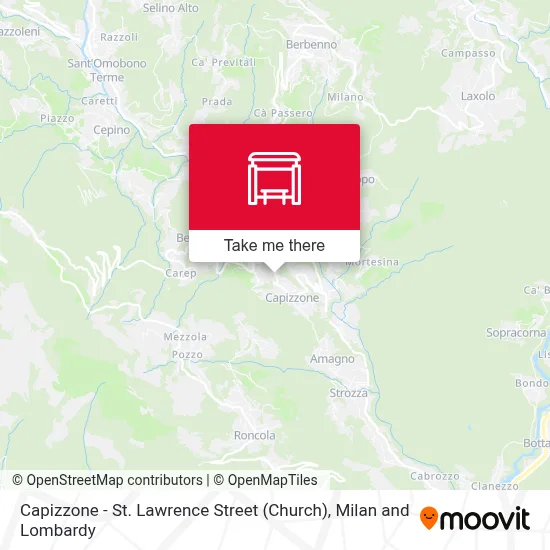 Capizzone - St. Lawrence Street (Church) map