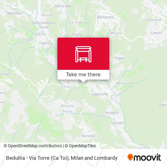 Bedulita - Via Torre (Ca Toi) map