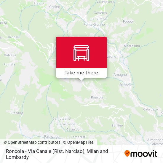 Roncola - Via Canale (Rist. Narciso) map