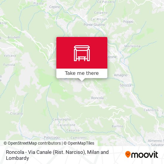 Roncola - Via Canale (Rist. Narciso) map