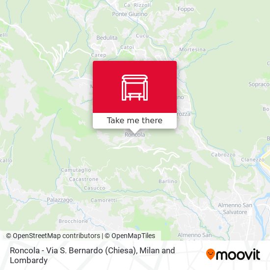 Roncola - Via S. Bernardo (Chiesa) map