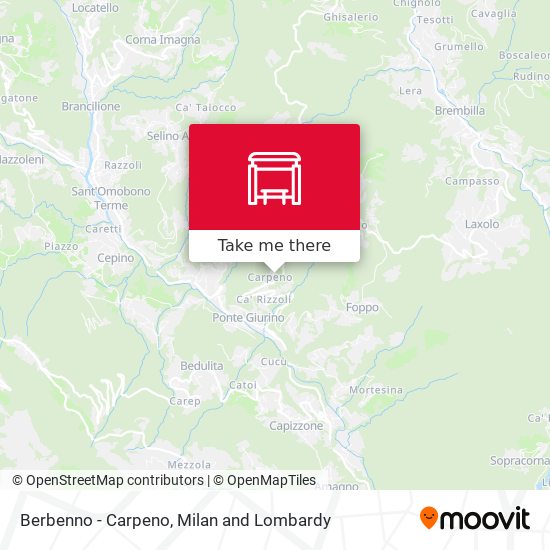 Berbenno - Carpeno map