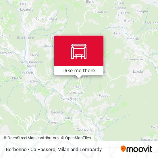 Berbenno - Ca Passero map