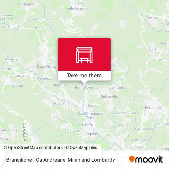 Brancilione - Ca Andreane map
