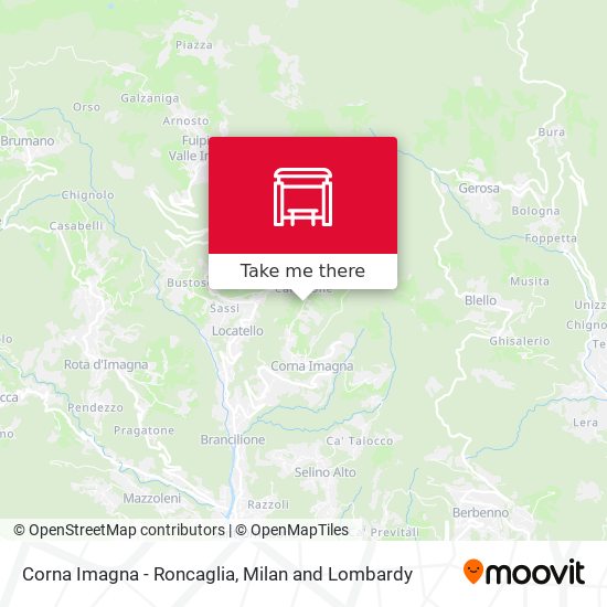 Corna Imagna - Roncaglia map